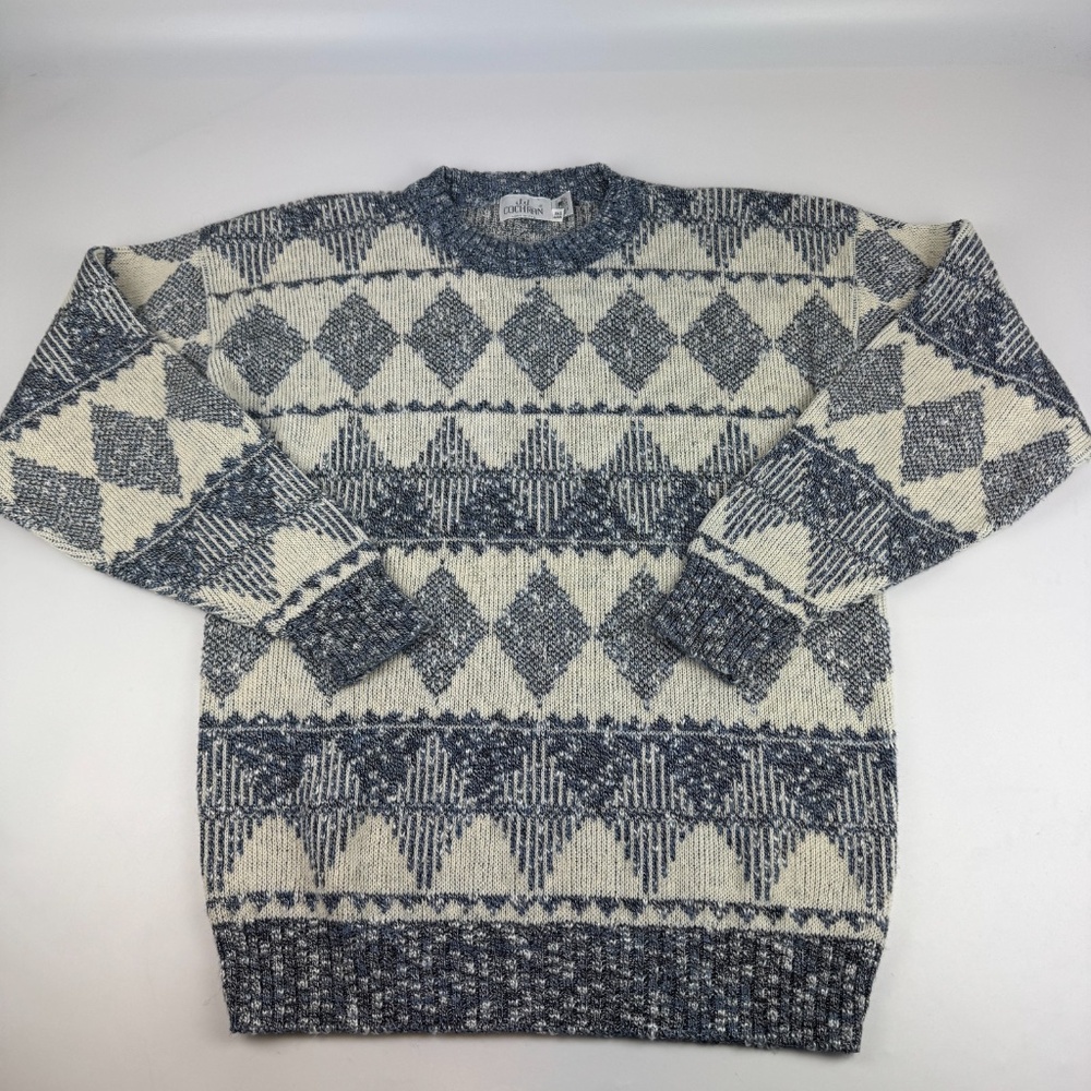 Vintage JJ Cochran Mens Size LT Tall Sweater Cotton Made In USA Grandpa